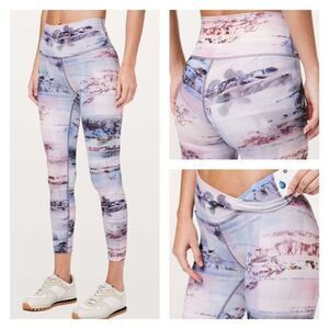 Lululemon Wunder Under High-Rise 7/8 Leggings Luxtreme Sunrise Silhouette Size 2